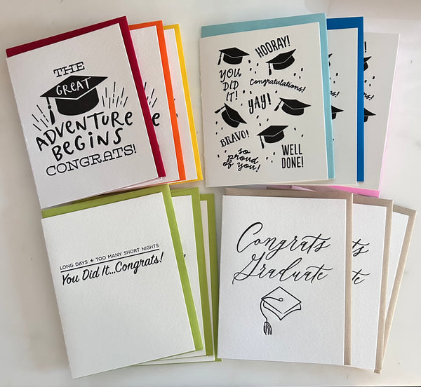 Graduation set of 12 assorted cards